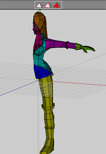 3D model broken into sections by color