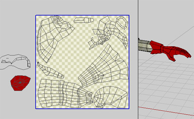 Glove shape in 2D and 3D space, 2D space is not efficient